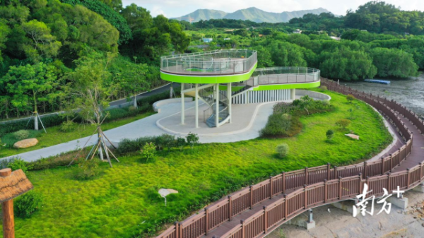 马宫街道长沙村观鹭台。
